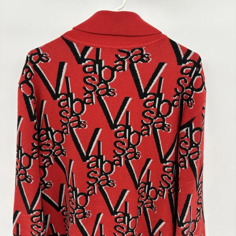 Valabasas Spellout‎ Monogram Turtleneck Red Pullover Sweater Streetwear Men XL